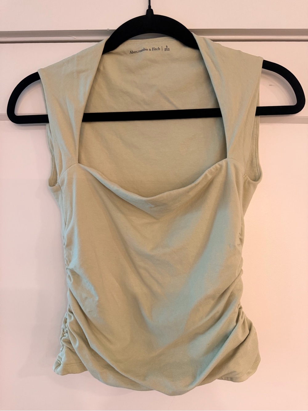 Abercrombie & Fitch Light Sage Sleeveless Cowl Neck Top